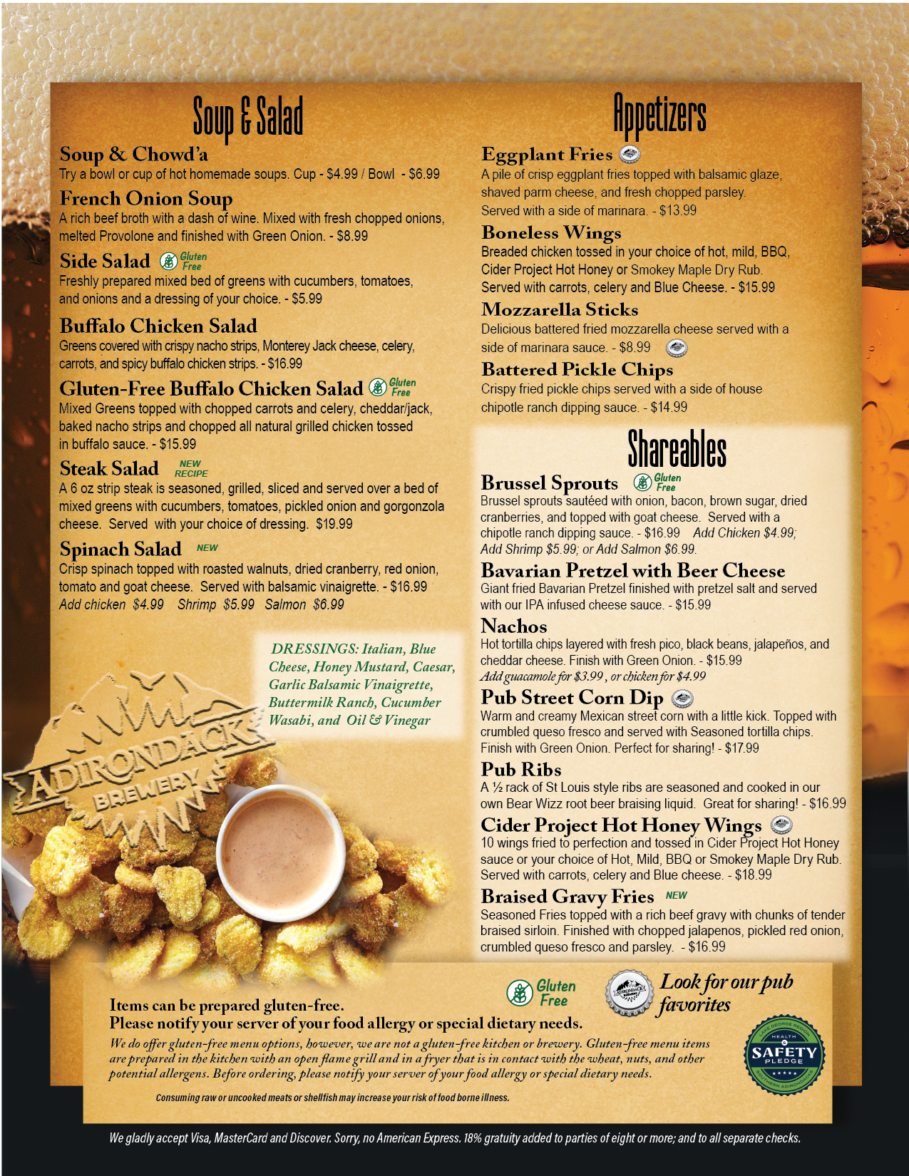Dinner Menu Page 1