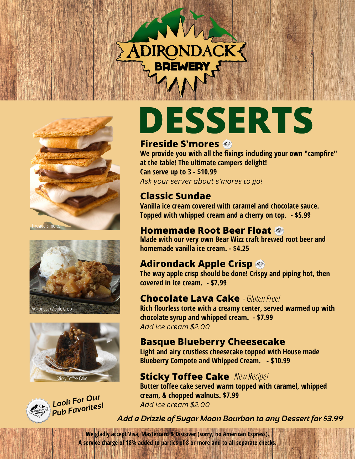 Dessert Menu