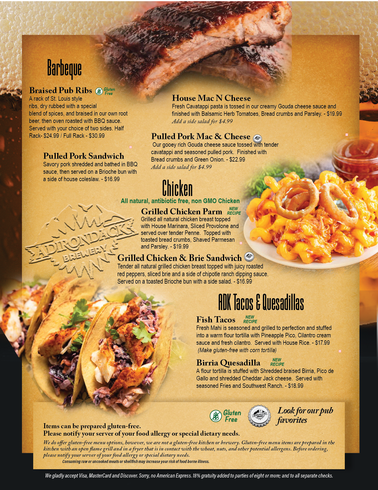 Dinner Menu Page 3